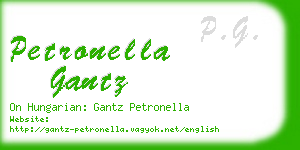 petronella gantz business card